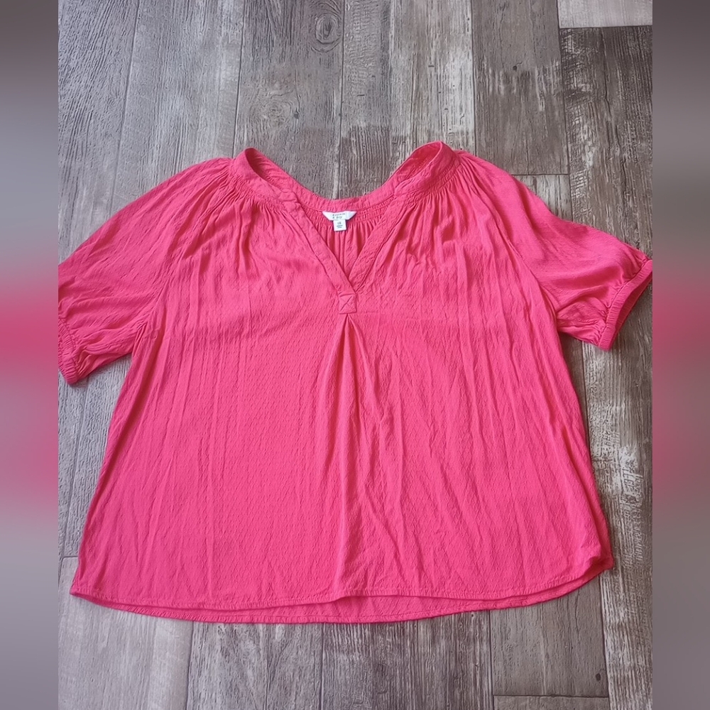 Crown & Ivy Vibrant Pink Blouse